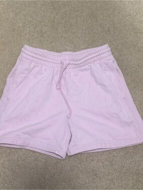 TNA Women's Light Pink Drawstring Cotton Shorts